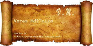 Veres Mónika névjegykártya